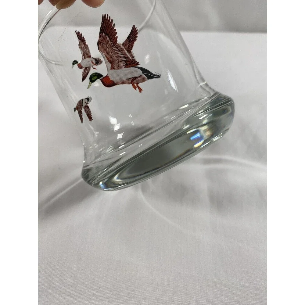 Lot of 3 Vintage 1981 Avon Chesapeake Mallard Duck Whiskey Bar Glass